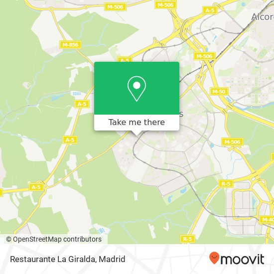 mapa Restaurante La Giralda, Calle Alfonso XII, 37 28934 Móstoles