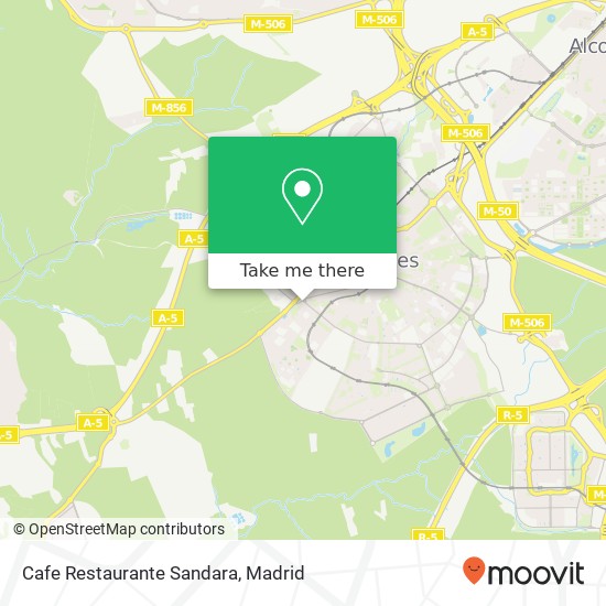 mapa Cafe Restaurante Sandara, Calle Alfonso XII, 2 28935 Móstoles