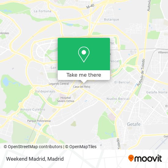 Weekend Madrid map