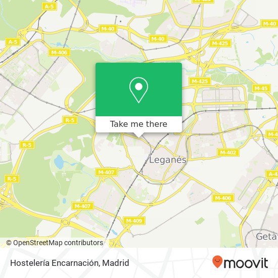 mapa Hostelería Encarnación, Calle Mallorca, 1 28913 Leganés