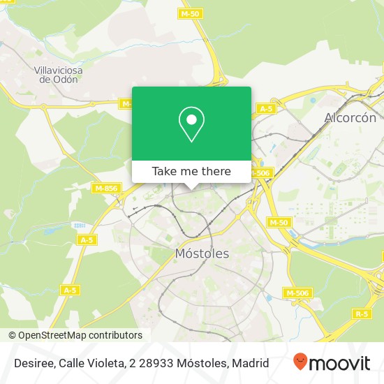 mapa Desiree, Calle Violeta, 2 28933 Móstoles