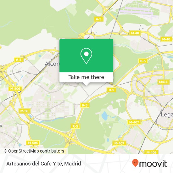 mapa Artesanos del Cafe Y te, Calle de las Fraguas 28923 Alcorcón