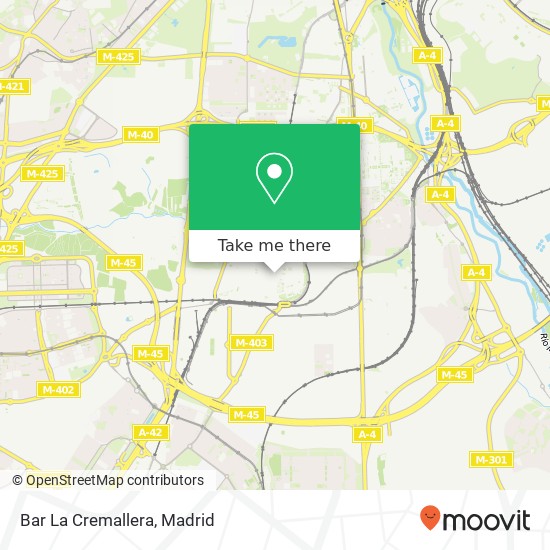 mapa Bar La Cremallera, Calle de Parvillas Altas, 4 28021 San Andrés Madrid