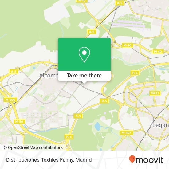 mapa Distribuciones Téxtiles Funny, Calle Doñana, 3 28924 Alcorcón