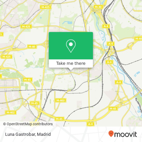 Luna Gastrobar, Calle de Eduardo Barreiros, 149 28041 San Andrés Madrid map