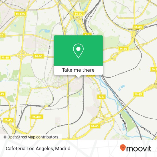 mapa Cafetería Los Ángeles, Calle de María Callas, 17 28021 Los Rosales Madrid