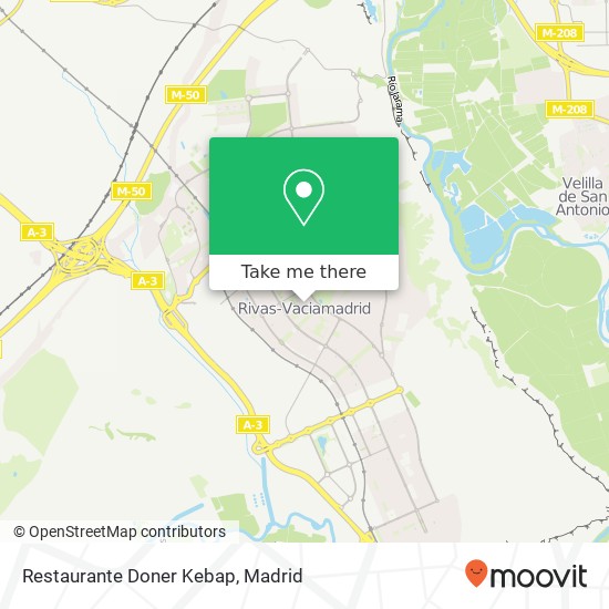 Restaurante Doner Kebap, Plaza José Celestino Mutis 28522 La Partija-Santa Mónica Rivas-Vaciamadrid map