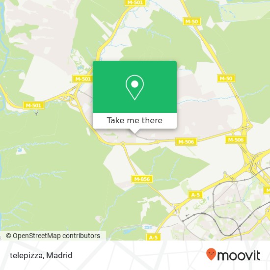 mapa telepizza, Avenida Príncipe de Asturias, 41 28670 Villaviciosa de Odón