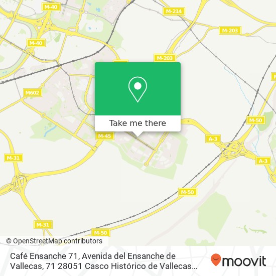 Café Ensanche 71, Avenida del Ensanche de Vallecas, 71 28051 Casco Histórico de Vallecas Madrid map