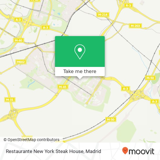 Restaurante New York Steak House, Avenida de las Suertes 28051 Madrid map