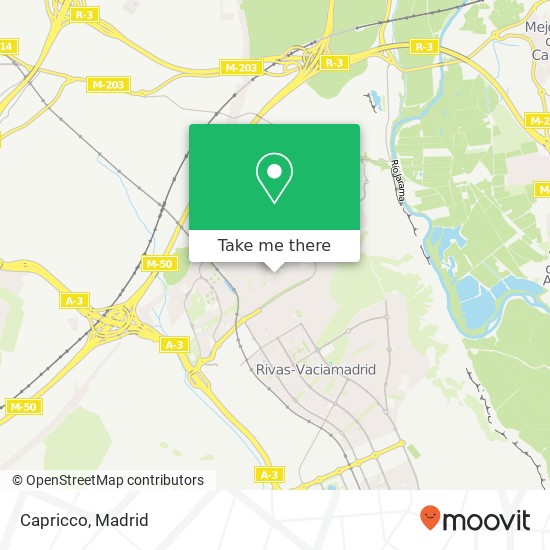 Capricco, Paseo de la Chopera, 9 28523 La Partija-Santa Mónica Rivas-Vaciamadrid map