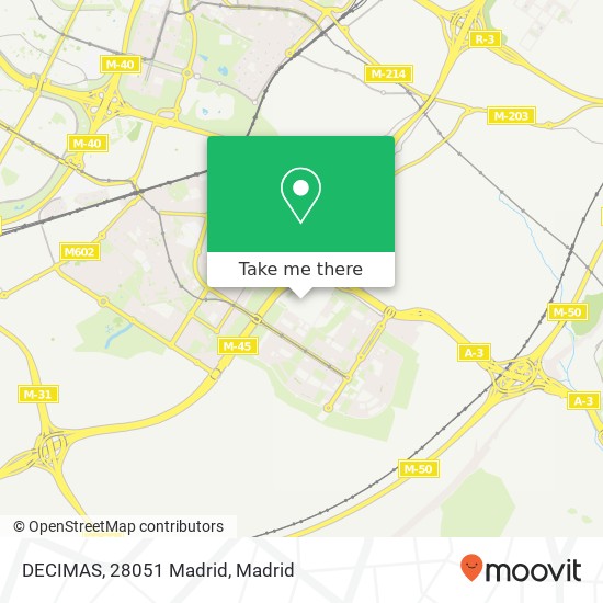 mapa DECIMAS, 28051 Madrid