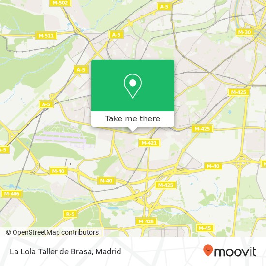 mapa La Lola Taller de Brasa, Plaza de Manuel Mateo, 3 28044 Buenavista Madrid