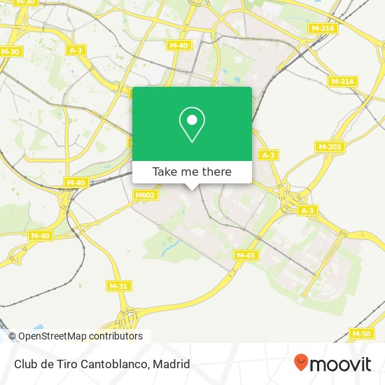 Club de Tiro Cantoblanco, Calle de Colmenar Viejo 28031 Madrid map