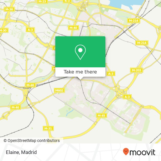 mapa Elaine, Paseo de Federico García Lorca 28031 Madrid
