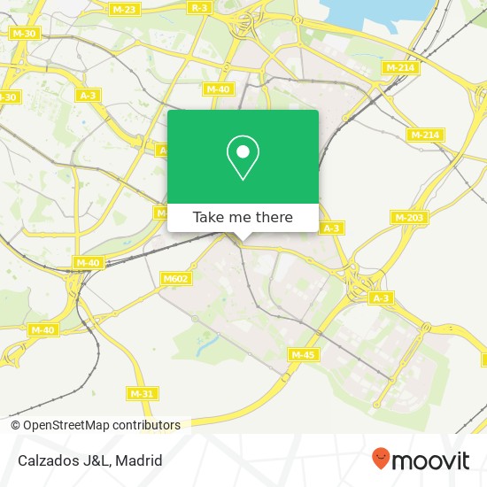 mapa Calzados J&L, Calle de Sierra Gorda 28031 Casco Histórico de Vallecas Madrid