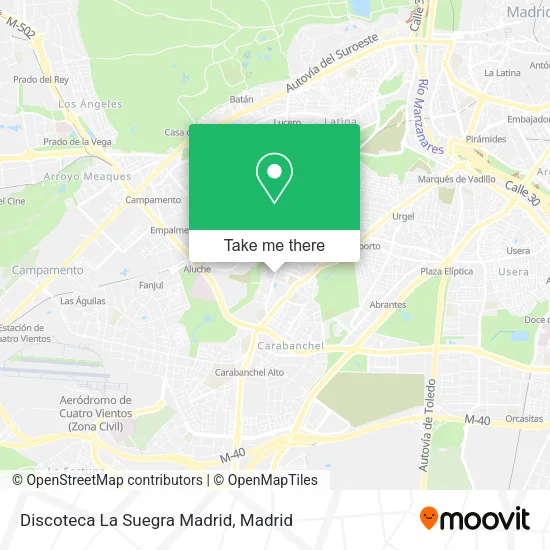 Discoteca La Suegra Madrid map