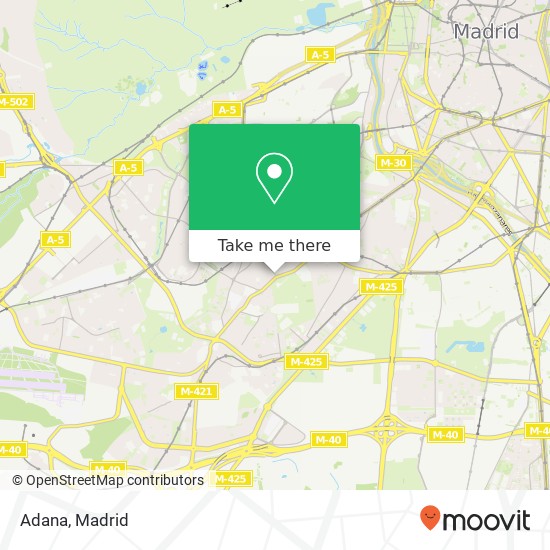 Adana, Paseo de Marcelino Camacho, 3 28025 Madrid map