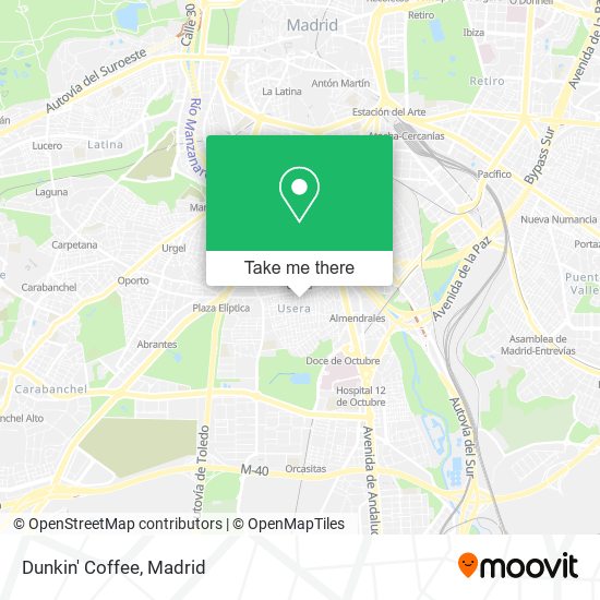 Dunkin' Coffee map