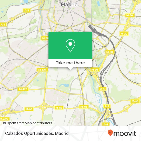 mapa Calzados Oportunidades, Calle de Julio Merino, 3 28026 Almendrales Madrid