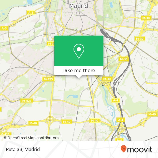 mapa Ruta 33, Calle de Dolores Barranco, 3 28026 Almendrales Madrid