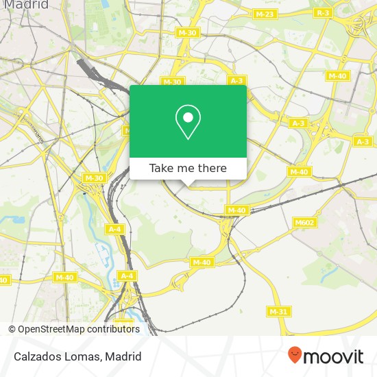 Calzados Lomas, Avenida de Pablo Neruda, 97 28018 Palomeras Bajas Madrid map