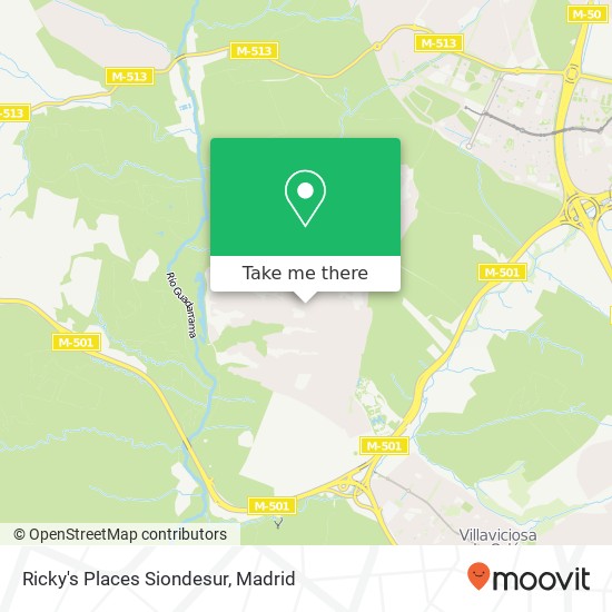 mapa Ricky's Places Siondesur, Calle Duero, 37 28670 El Bosque Villaviciosa de Odón