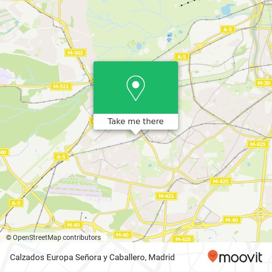 Calzados Europa Señora y Caballero, 28044 Águilas Madrid map