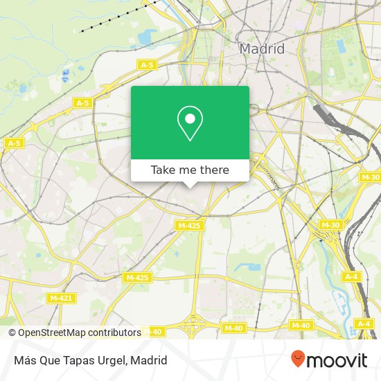 Más Que Tapas Urgel map