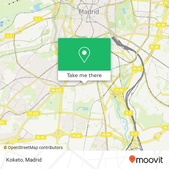 mapa Koketo, Calle de Marcelo Usera 28026 Pradolongo Madrid