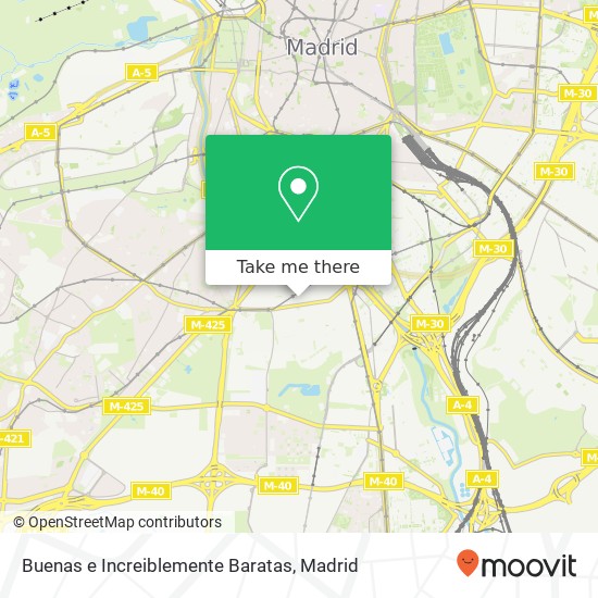 Buenas e Increiblemente Baratas, Calle de Gabino Jimeno, 8 28026 Moscardó Madrid map