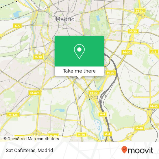 mapa Sat Cafeteras, Calle del Maestro Arbós, 9 28045 Legazpi Madrid