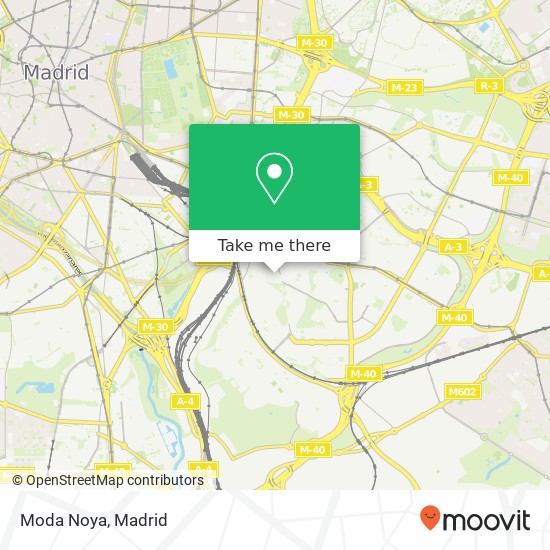 mapa Moda Noya, Calle de Eduardo Requenas, 22 28053 San Diego Madrid