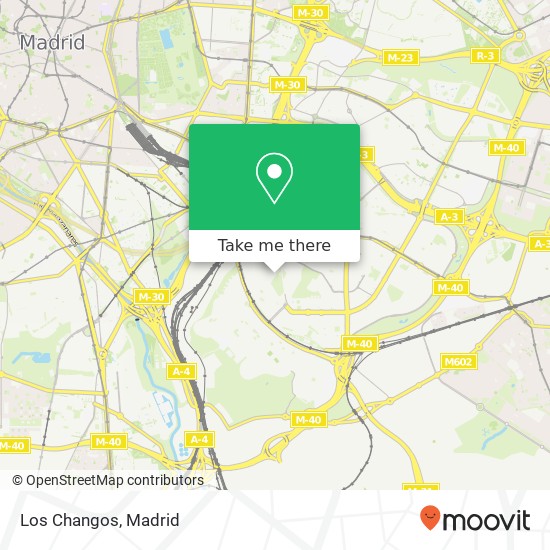 mapa Los Changos, Calle del Puerto de la Bonaigua, 46 28018 San Diego Madrid