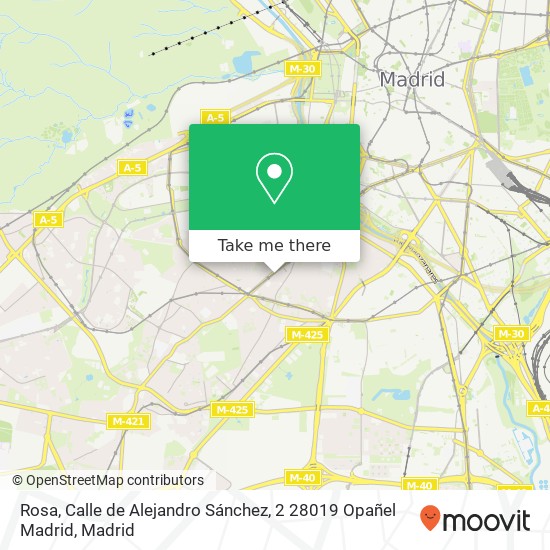 Rosa, Calle de Alejandro Sánchez, 2 28019 Opañel Madrid map