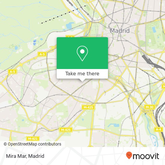 mapa Mira Mar, Calle de Paulina Odiaga, 28 28019 San Isidro Madrid