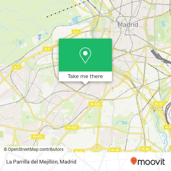 La Parrilla del Mejillón, Calle de Alejandro Sánchez 28019 Madrid map