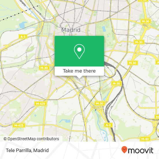 mapa Tele Parrilla, Calle de Jaime El Conquistador, 31 28045 Chopera Madrid