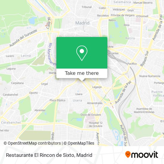 mapa Restaurante El Rincon de Sixto