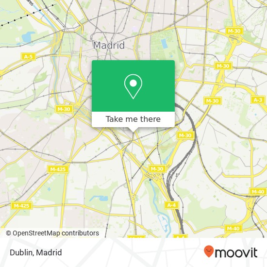 mapa Dublin, Paseo de las Delicias, 121 28045 Delicias Madrid