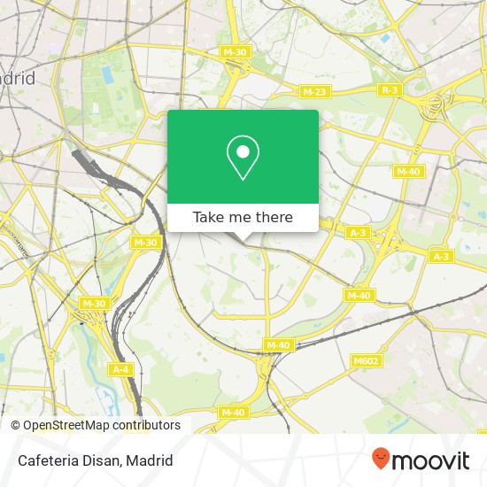mapa Cafeteria Disan, Avenida de la Albufera, 147 28038 Numancia Madrid