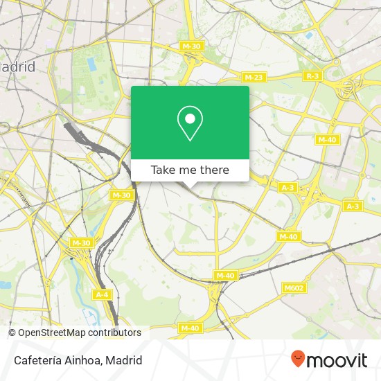 mapa Cafetería Ainhoa, Avenida de la Albufera, 119 28038 Numancia Madrid