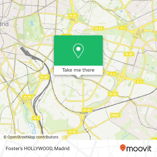 mapa Foster's HOLLYWOOD, Avenida de la Albufera, 153 28038 Numancia Madrid