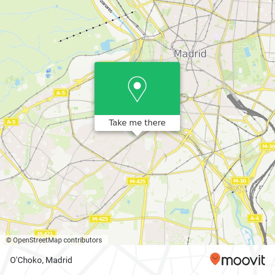 mapa O'Choko, Calle de Irlanda, 2 28019 San Isidro Madrid