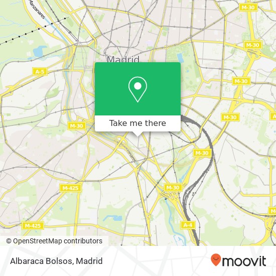 mapa Albaraca Bolsos, Calle del Divino Vallés 28045 Chopera Madrid