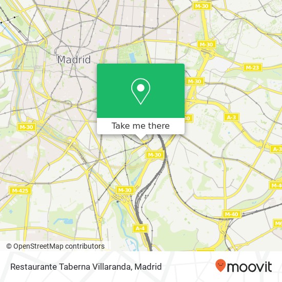 mapa Restaurante Taberna Villaranda, Calle de Méndez Álvaro, 64 28045 Delicias Madrid