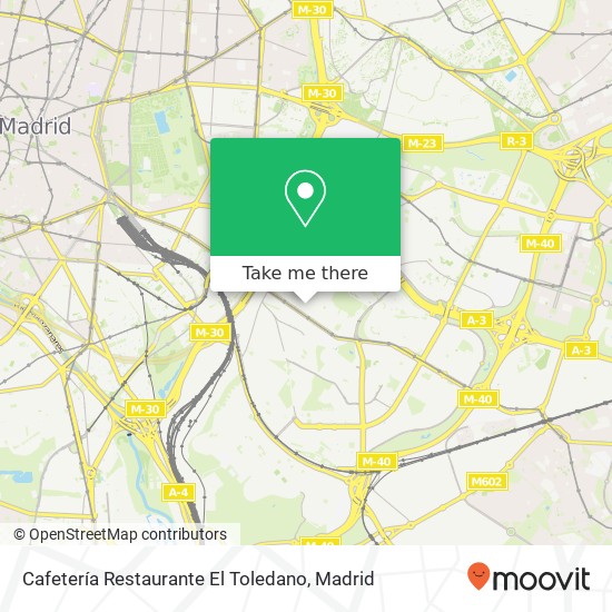Cafetería Restaurante El Toledano, Calle de Picos de Europa, 11 28038 Madrid map