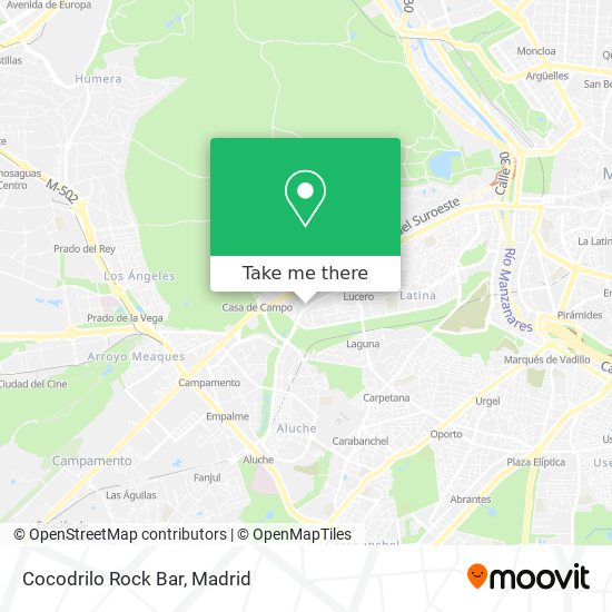 Cocodrilo Rock Bar map