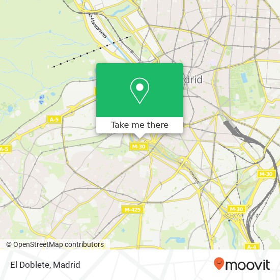El Doblete, Calle de San Epifanio, 7 28005 Imperial Madrid map