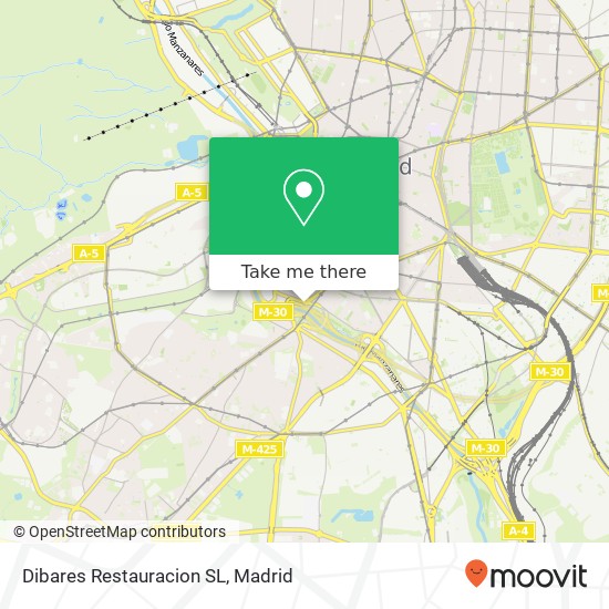 mapa Dibares Restauracion SL, Glorieta de las Pirámides, 5 28005 Imperial Madrid